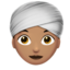 woman wearing turban: medium skin tone on Apple