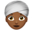 woman wearing turban: medium-dark skin tone on Apple
