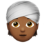person wearing turban: medium-dark skin tone on Apple