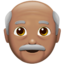 old man: medium skin tone on Apple