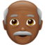 old man: medium-dark skin tone on Apple