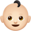 baby: light skin tone on Apple