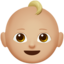 baby: medium-light skin tone on Apple