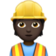 construction worker: dark skin tone on Apple