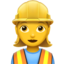 woman construction worker on Apple
