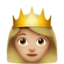 princess: medium-light skin tone on Apple