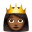 princess: medium-dark skin tone on Apple