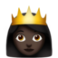 princess: dark skin tone on Apple