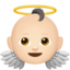 baby angel: light skin tone on Apple