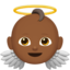 baby angel: medium-dark skin tone on Apple