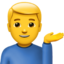 man tipping hand on Apple