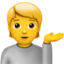 person tipping hand on Apple