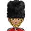 man guard: medium skin tone on Apple