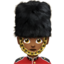 woman guard: medium-dark skin tone on Apple
