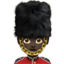 woman guard: dark skin tone on Apple