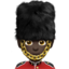 man guard: dark skin tone on Apple