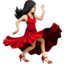 woman dancing: light skin tone on Apple