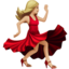 woman dancing: medium-light skin tone on Apple