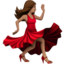 woman dancing: medium skin tone on Apple