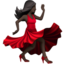 woman dancing: dark skin tone on Apple