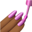 nail polish: medium-dark skin tone on Apple