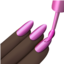 nail polish: dark skin tone on Apple