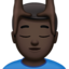 man getting massage: dark skin tone on Apple