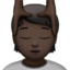 person getting massage: dark skin tone on Apple