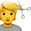 person getting haircut on Apple