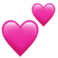 two hearts on Apple