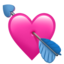 heart with arrow on Apple