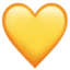 yellow heart on Apple