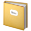 notebook with decorative cover on Apple