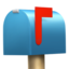 closed mailbox with raised flag on Apple