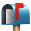 open mailbox with raised flag on Apple