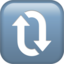 clockwise vertical arrows on Apple
