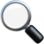 magnifying glass tilted left on Apple