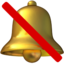 bell with slash on Apple