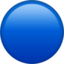 blue circle on Apple
