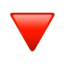 red triangle pointed down on Apple