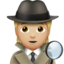 detective: medium-light skin tone on Apple