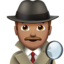 man detective: medium skin tone on Apple
