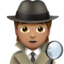 detective: medium skin tone on Apple