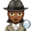 woman detective: medium-dark skin tone on Apple