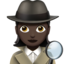 woman detective: dark skin tone on Apple