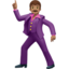 man dancing: medium skin tone on Apple