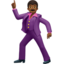 man dancing: medium-dark skin tone on Apple