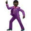 man dancing: dark skin tone on Apple