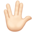 vulcan salute: light skin tone on Apple
