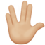 vulcan salute: medium-light skin tone on Apple